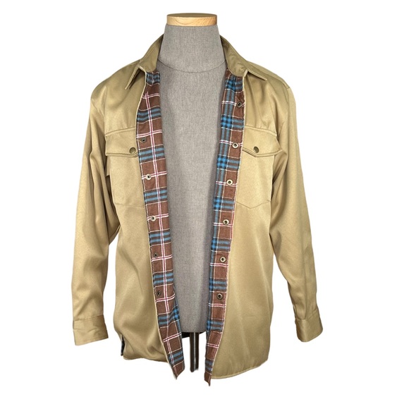 Haband Men’s Flannel Lined Heavyweight Shirt Shacket Medium Like New - Picture 9 of 14